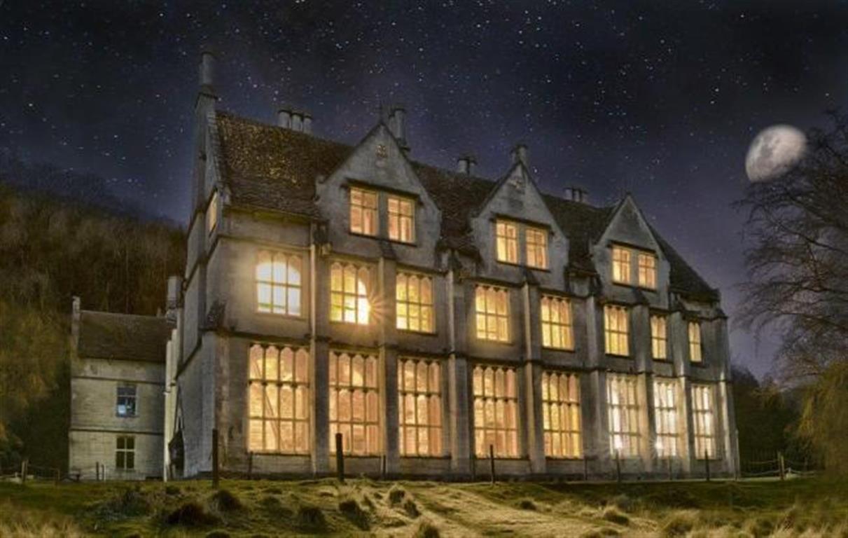 Woodchester Mansion at Night